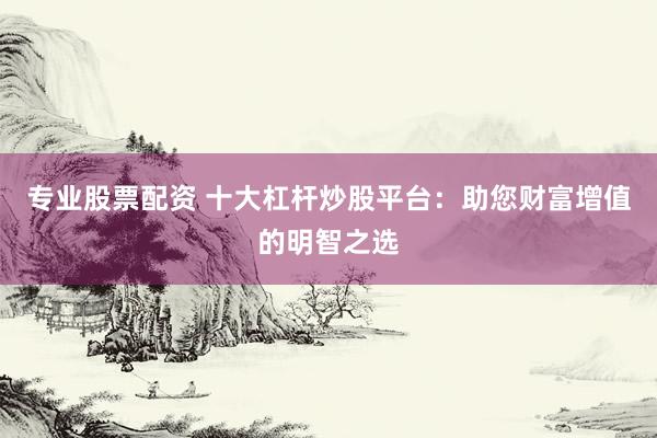 专业股票配资 十大杠杆炒股平台：助您财富增值的明智之选