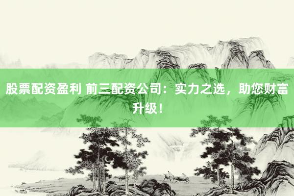 股票配资盈利 前三配资公司：实力之选，助您财富升级！