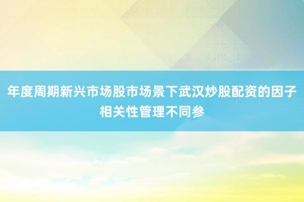 年度周期新兴市场股市场景下武汉炒股配资的因子相关性管理不同参